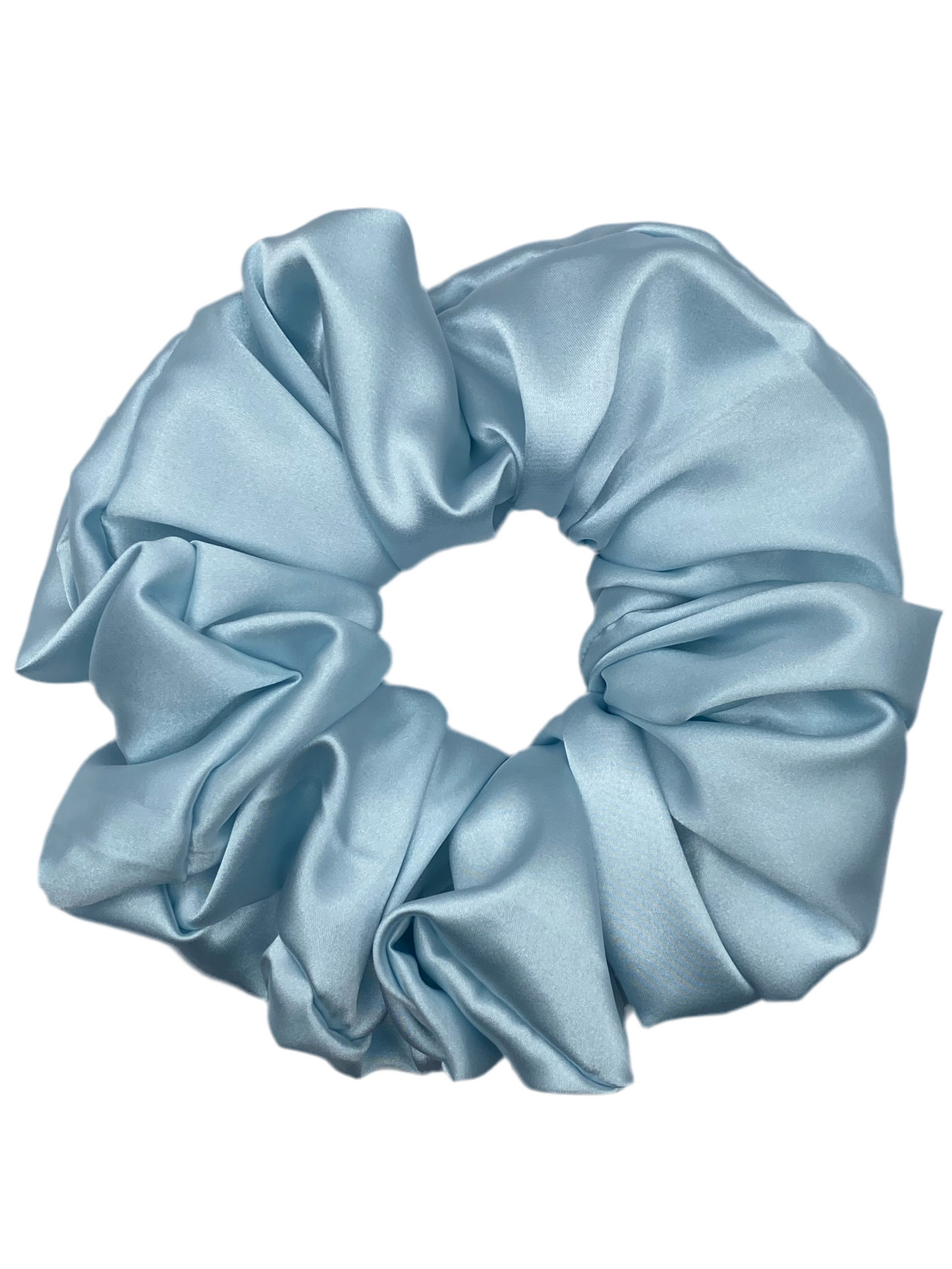 Light Blue Satin Scrunchie
