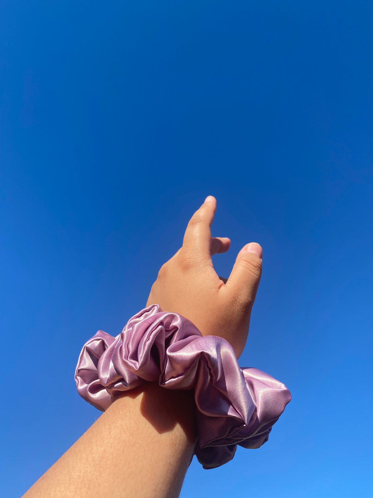 Light Purple Satin Scrunchie