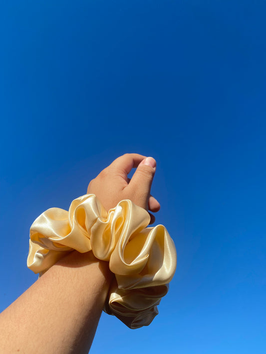 Nude Satin Scrunchie