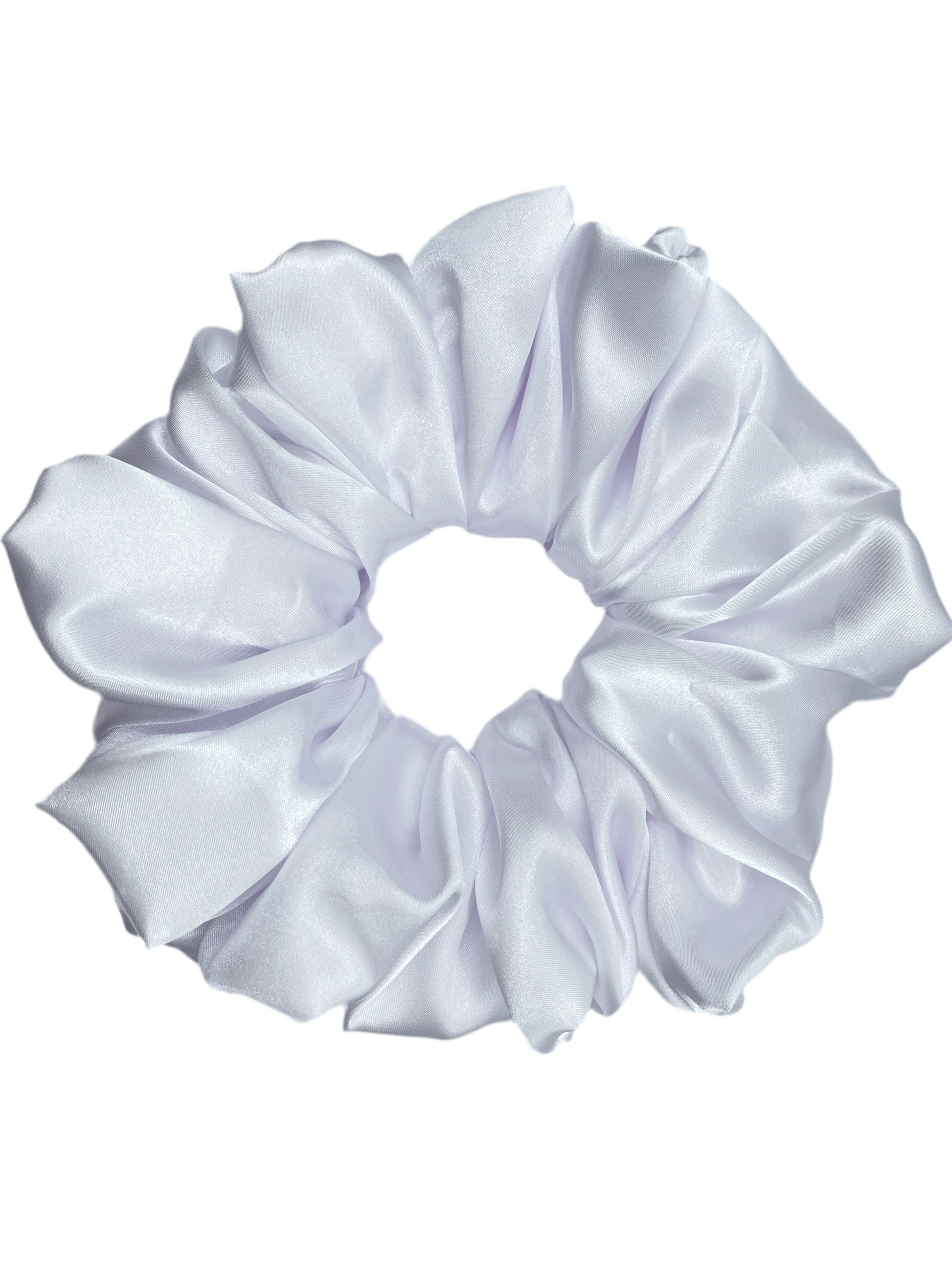 White Satin Scrunchie