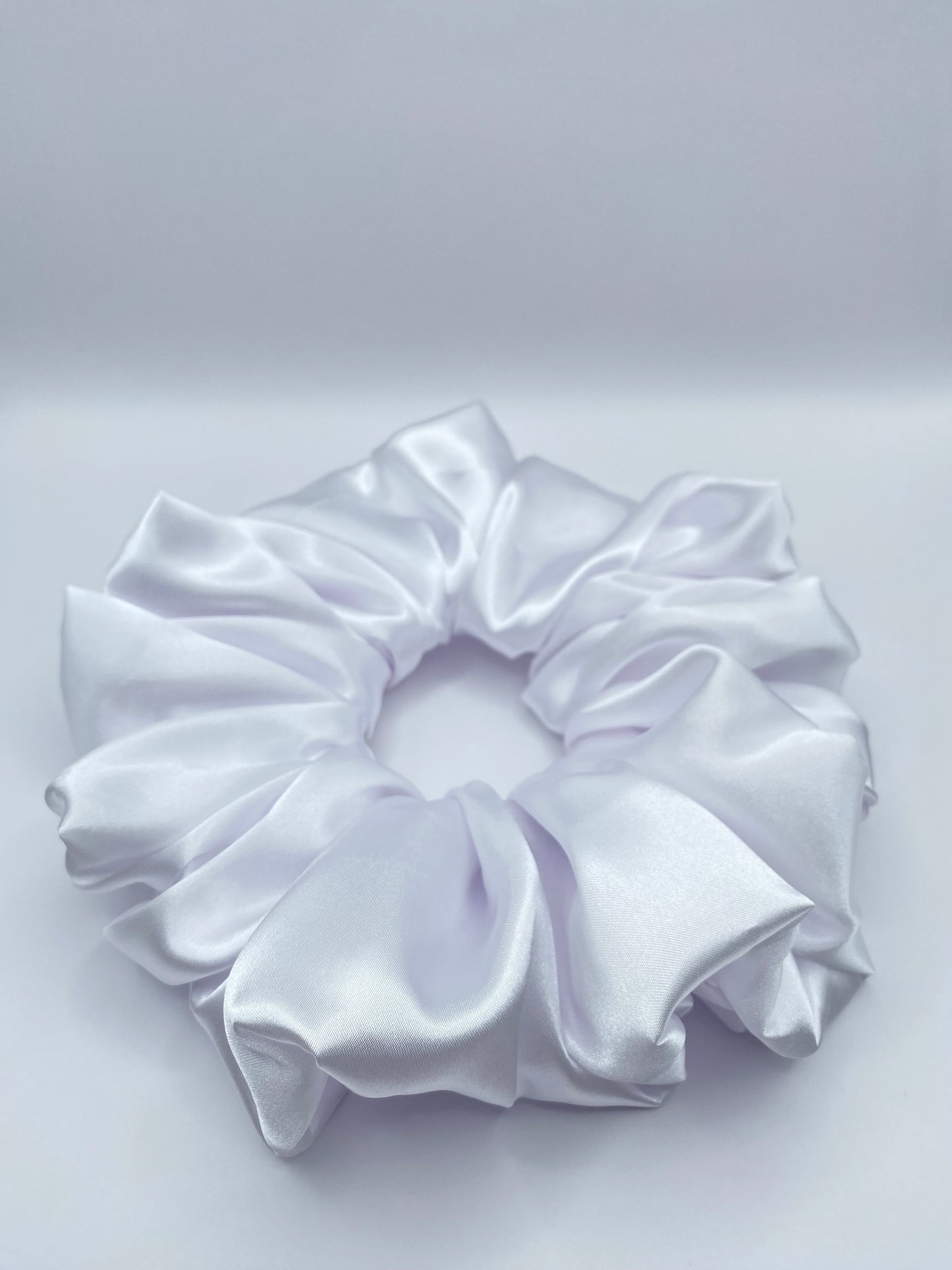 White Satin Scrunchie